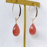 Rhodochrosite earrings from Peru 