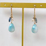 Larimar summer earrings 