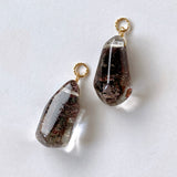 Large garden quartz earring charm