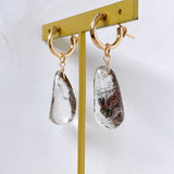 Large garden quartz earring charm