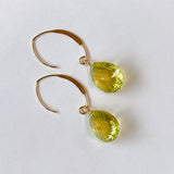 Large lemon quartz earrings A 