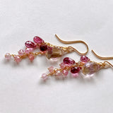 Ametrine, malaya garnet, and spinel earrings