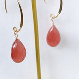 Rhodochrosite earrings from Peru 