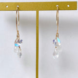 rainbow moonstone and tanzanite earrings