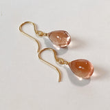 Large Oregon sunstone earrings A