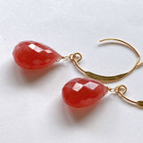 Rhodochrosite earrings from Peru 