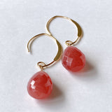 Rhodochrosite earrings from Peru 