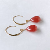 Rhodochrosite earrings from Peru 