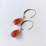 Rhodochrosite earrings from Peru 