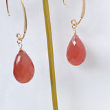 Rhodochrosite earrings from Peru 