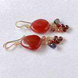 Andesine, spinel and iolite earrings