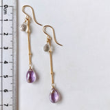 ametrine and crystal earrings 