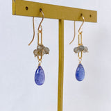 tanzanite and labradorite earrings