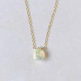 Ethiopian opal necklace pear shape