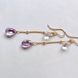 ametrine and crystal earrings 