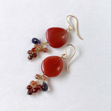 Andesine, spinel and iolite earrings