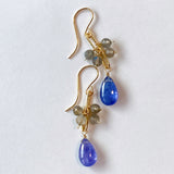 tanzanite and labradorite earrings