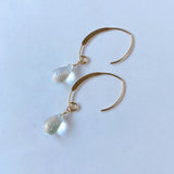 Hyalite opal single earrings