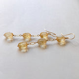 citrine long earrings