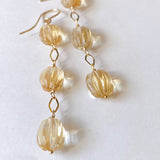 citrine long earrings