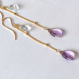 ametrine and crystal earrings 