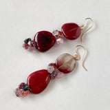 Andesine and spinel double earrings