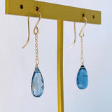 Simple London blue topaz earrings