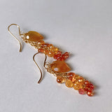 sapphire osmanthus earrings