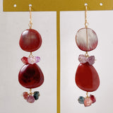 Andesine and spinel double earrings