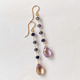 Ametrine and iolite station earrings 