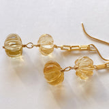 citrine double earrings