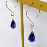 Large iolite single earrings