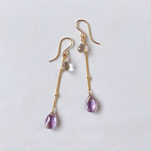 ametrine and crystal earrings 