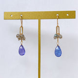 tanzanite and labradorite earrings