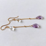 ametrine and crystal earrings 