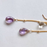 ametrine and crystal earrings 