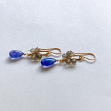 tanzanite and labradorite earrings