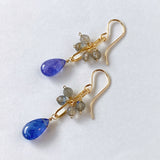 tanzanite and labradorite earrings