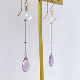 ametrine and crystal earrings 