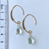 Hyalite opal single earrings