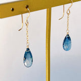 Simple London blue topaz earrings