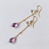 ametrine and crystal earrings 