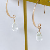 Hyalite opal single earrings