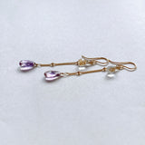 ametrine and crystal earrings 