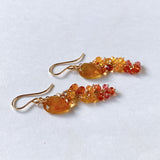 sapphire osmanthus earrings