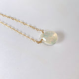 Ethiopian opal necklace pear shape