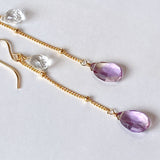 ametrine and crystal earrings 