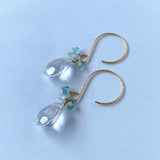 crystal and blue zircon earrings 