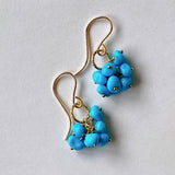 Sleeping Beauty Turquoise Compact Bouquet Earrings 