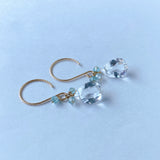 crystal and blue zircon earrings 